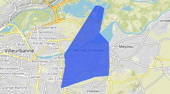 prix immobilier D�cines-Charpieu Quartier Centre