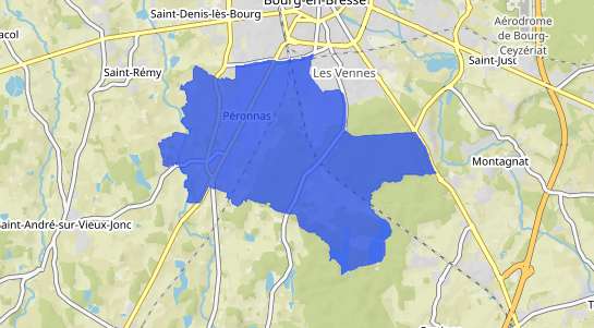 prix immobilier P�ronnas Quartier Centre