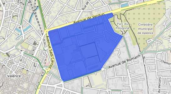 prix immobilier Valence Quartier Polygone
